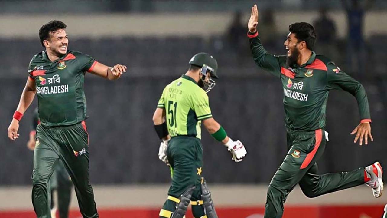 You are currently viewing মিরপুরে পাকিস্তানকে হারিয়ে সিরিজ নিজেদের করে নিল বাংলাদেশ